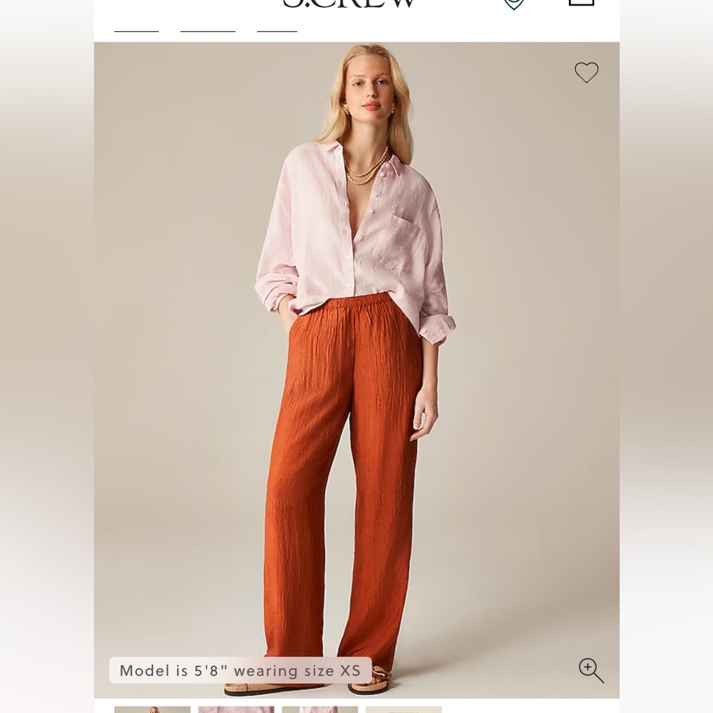 J.Crew stratus pant in textured satin size L NWT